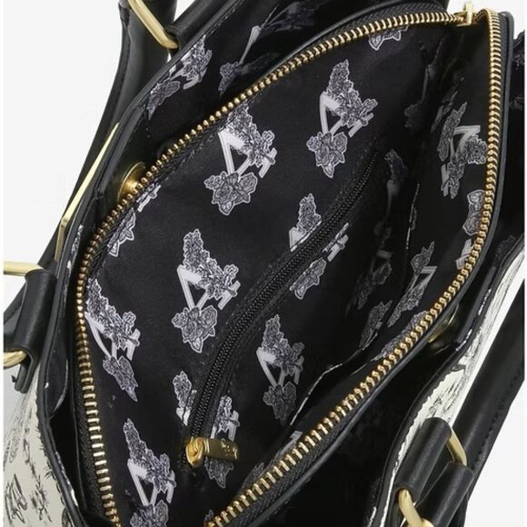 Loungefly Alice In Wonderland Line Art Crossbody Purse - Picture 3 of 11